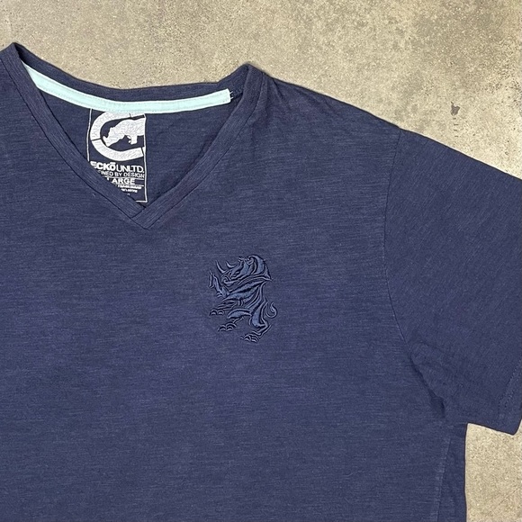 Ecko Unlimited Y2K Embroidered Logo Skater T-Shirt - Picture 1 of 8